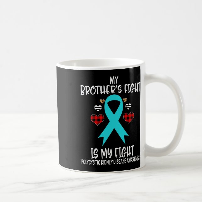 Kidney Disease Awareness Min bror kämpar mot är mi Kaffemugg (Höger)