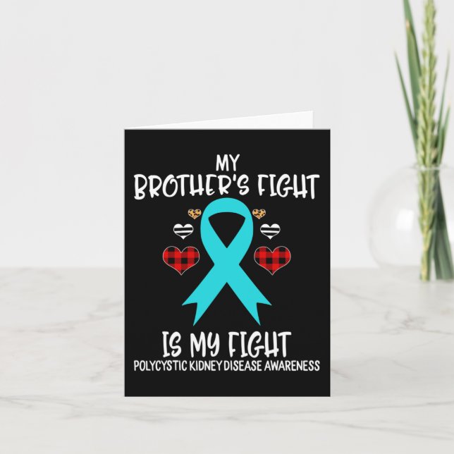 Kidney Disease Awareness Min bror kämpar mot är mi Kort (Framsida)