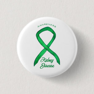 Kidney Disease Awareness Ribbon Anpassningsbar But Knapp