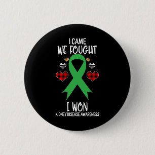 Kidney Disease Awareness Ribbon I kom att vi stött Knapp