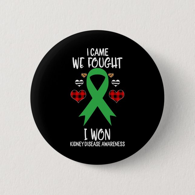 Kidney Disease Awareness Ribbon I kom att vi stött Knapp (Framsida)