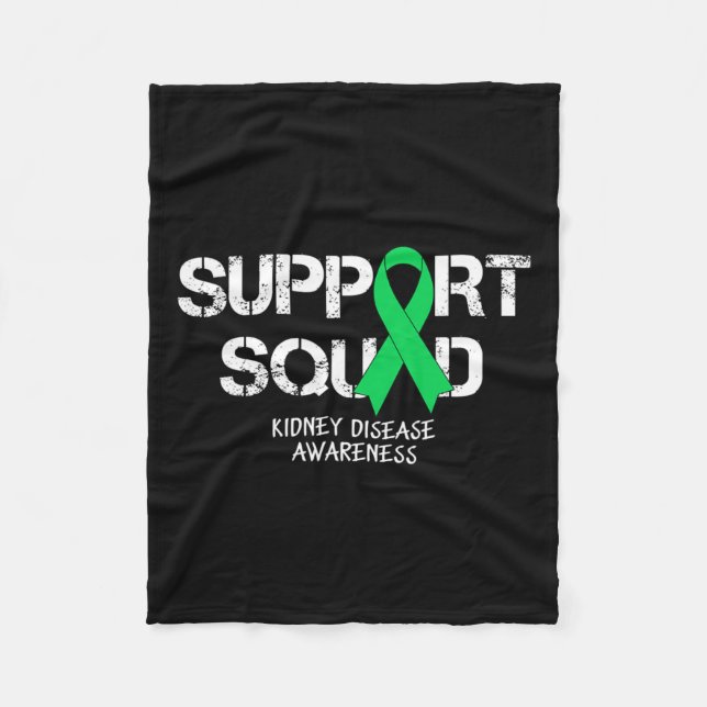 Kidney Disease Awareness Support Squad Manar Kvinn Fleecefilt (Framsidan)