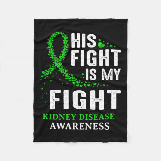 Kidney Disease Awareness Survivor Grönt Ribbon Man Fleecefilt