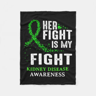 Kidney Disease Awareness Survivor Grönt Ribbon Man Fleecefilt