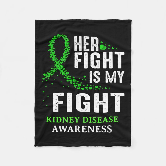 Kidney Disease Awareness Survivor Grönt Ribbon Man Fleecefilt (Framsidan)