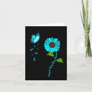 Kidney Disease Awareness Teal Butterfly Solros Kort