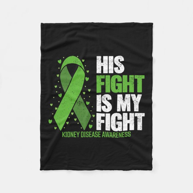 Kidney Disease Hans Fight My Fight Kidney Disease  Fleecefilt (Framsidan)