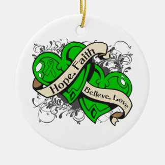 Kidney Disease Hope Faith Dual Hearts Julgransprydnad Keramik