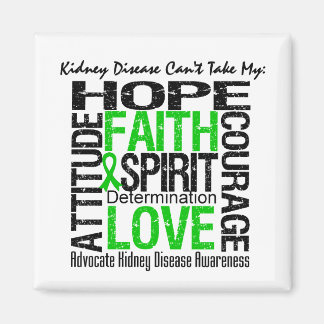 Kidney Disease kan inte ta min Hope Collage Magnet