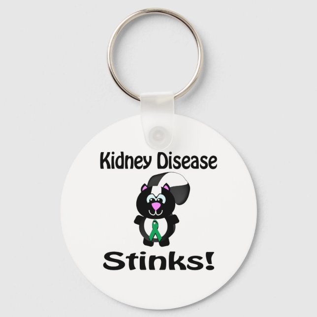 Kidney Disease Stinks Skunk Awareness Design Nyckelring (Framsida)