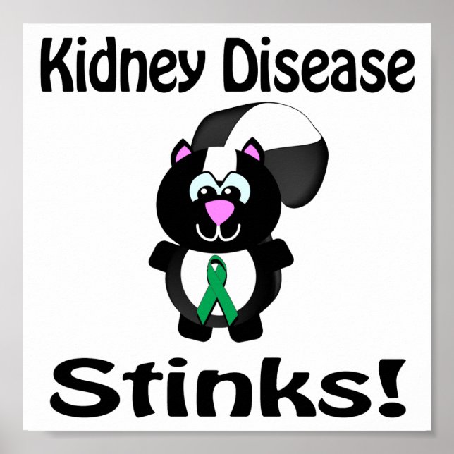 Kidney Disease Stinks Skunk Awareness Design Poster (Framsidan)