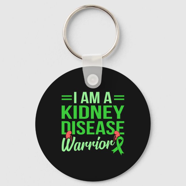 Kidney Disease Warrior Organ Donation Awareness Gr Nyckelring (Framsida)