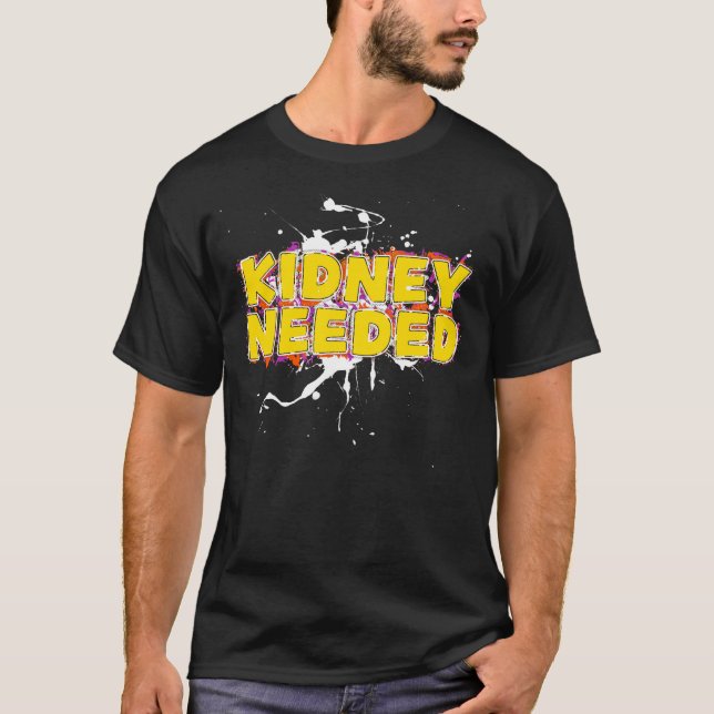 Kidney Nened Stänk T Shirt (Framsida)