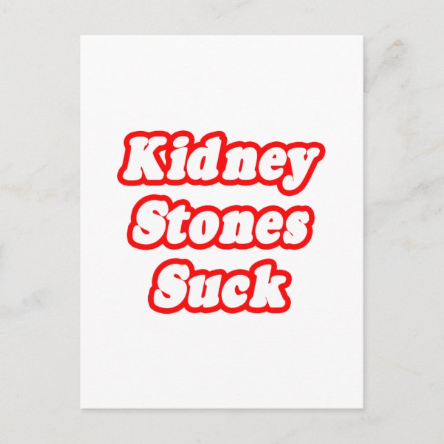Kidney Stones Suck Vykort (Framsida)