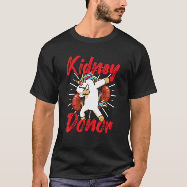 Kidney Transplant Donor Unicorn Surgery Recovery T Shirt (Framsida)