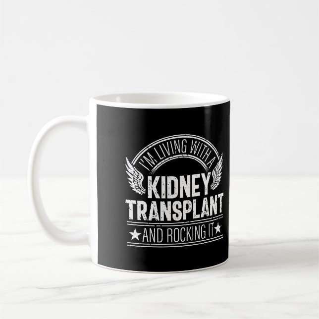 Kidney Transplant Proud Recipient Survivor Recover Kaffemugg (Vänster)