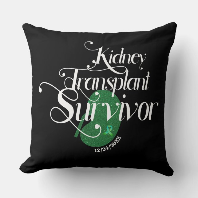 Kidney Transplant Survivor Anpassningsbar Kudde (Framsida)