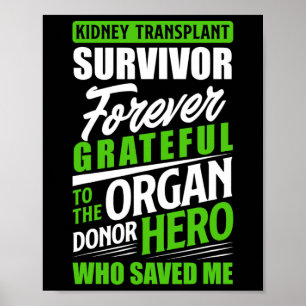 Kidney Transplant Survivor Organ Kidney Donor Reci Poster