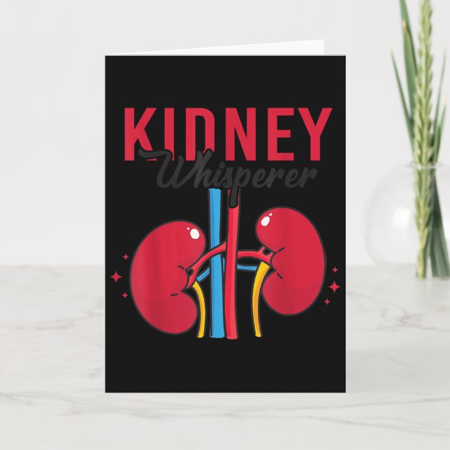 Kidney Whisperer Funny Dialysis Technician Nephrol Kort (Framsida)