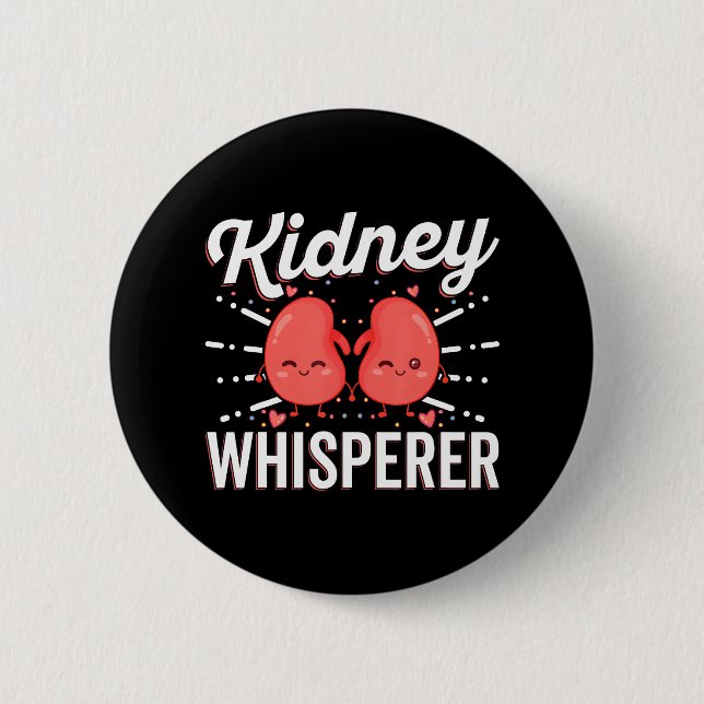 Kidney Whisperer Funny Kidney Patientdialys Knapp (Framsida)