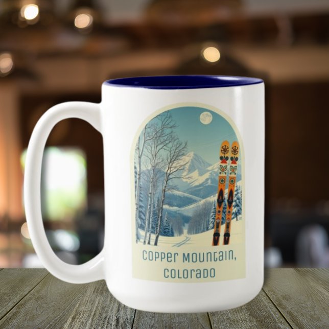 Kidorten Copper Mountain Colorado souvenir Två-Tonad Mugg (Skapare uppladdad)