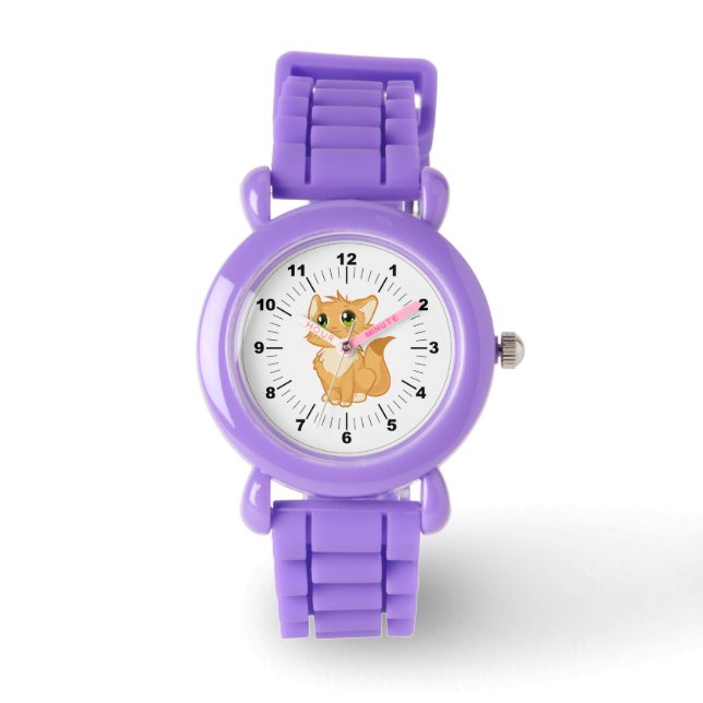Kidpurp Silikonband - Cute Cat Armbandsur (Framsida)