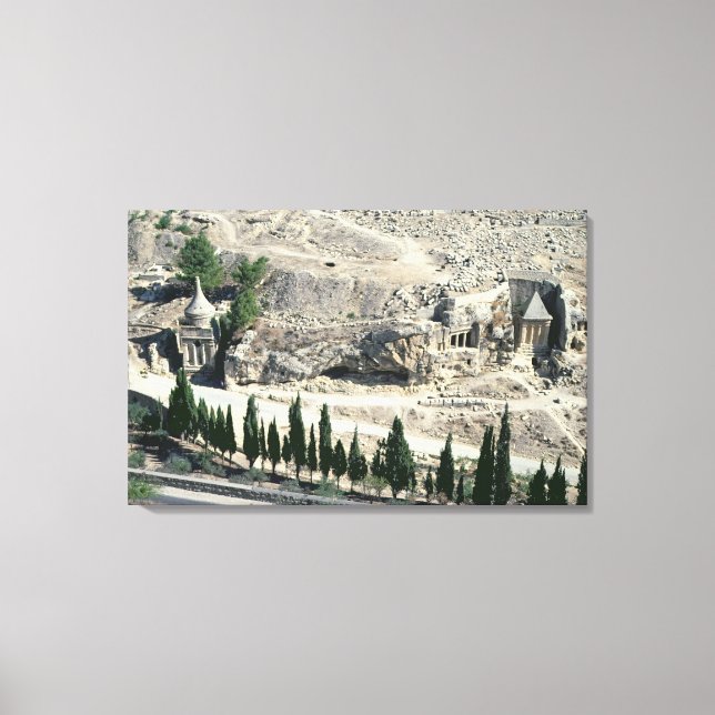 Kidron Valley vid foten av Olivberget Canvastryck (Framsida)