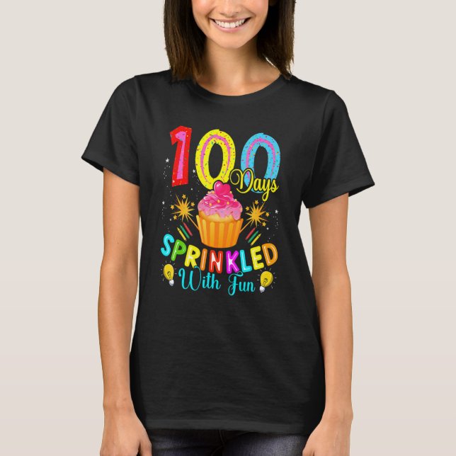Kids 100 Days Sprinkled with Fun Happy 100 Days Of T Shirt (Framsida)