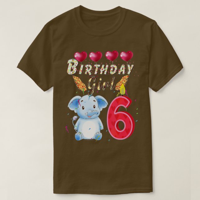 Kids 1 Year Old Elephant Birthday Girl Cute 1th Pa T Shirt (Design framsida)