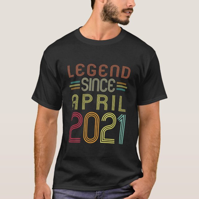 Kids 1 Year Old Gifts - Legend Since April 2021 1S T Shirt (Framsida)