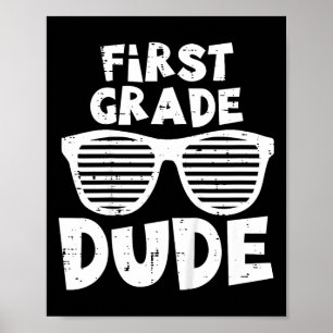 Kids 1st Grade kille Byck till skolan första skold Poster