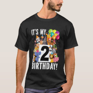 Kids 2:e Jungle Animals Wildlife Födelsedagsfest A T Shirt
