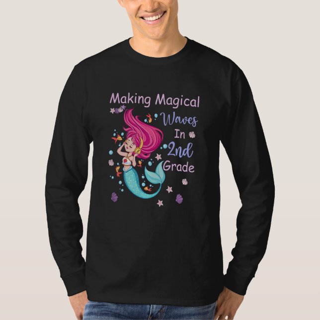 Kids 2nd Grade Mermaid Making Magical Waves Kids G T Shirt (Framsida)