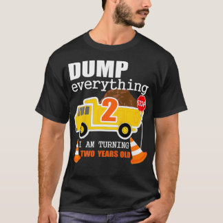 Kids 2nd Truck Theme Birthday Party Gift  Age 2 T Shirt