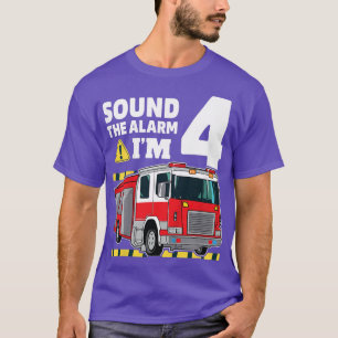Kids 4e födelsedagen Boy Fire Lastbil 4, fyra år g T Shirt
