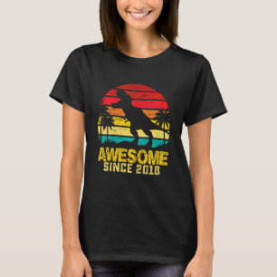 Kids 4e födelsedagen Dinosaur Fantastisk 2018, 4 å T Shirt