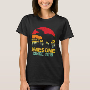 Kids 4e födelsedagen Dinosaur Trex 4-årig pojke Aw T Shirt