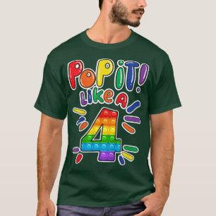 Kids 4e födelsedagen Girl pop det som en 4-årig fl T Shirt