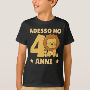 Kids 4e födelsedagen Leo 4 Years Old Leo T-Shirt