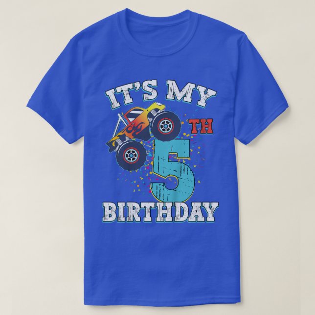 Kids 5 Years Old Boy Girl It's My 5th Birthday Mon T Shirt (Design framsida)