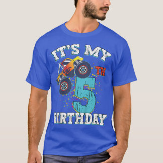 Kids 5 Years Old Boy Girl It's My 5th Birthday Mon T Shirt