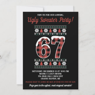 Kids' 67 Ugly Sweater Holiday Party Inbjudningar