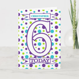 Kids 6e Birthday Greetings Kort