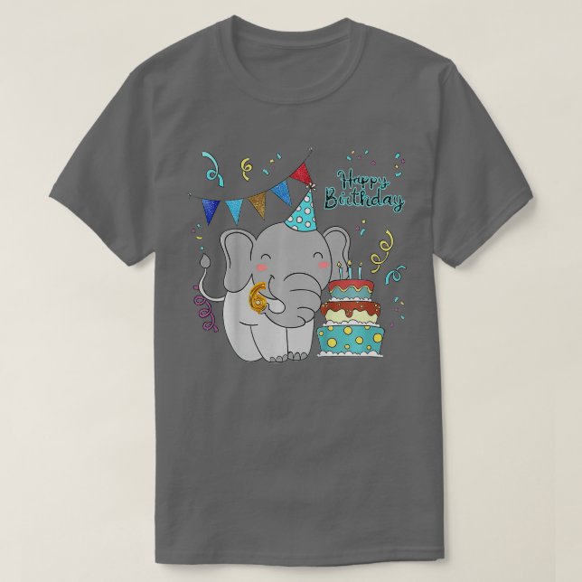 Kids 6st Grattis på födelsedagen Design Costume El T Shirt (Design framsida)