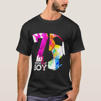Kids 7 Birthday Boy Soccer 7th Birthday  T Shirt