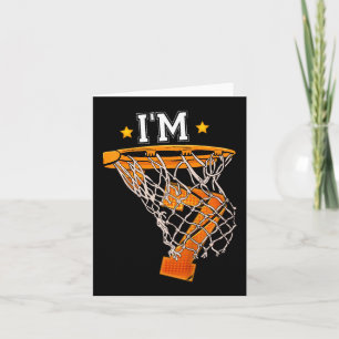 Kids 7:e Birthday Basketball Jag är 7 Boy Girl 6e Kort