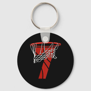 Kids 7:e Birthday Basketball - Sju års gåva av Nyckelring