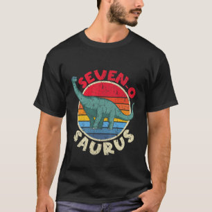 Kids 7:e Birthday Seven O Saurus Brachiosaurus I F T Shirt