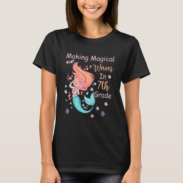 Kids 7th Grade Mermaid Making Magical Waves Kids G T Shirt (Framsida)