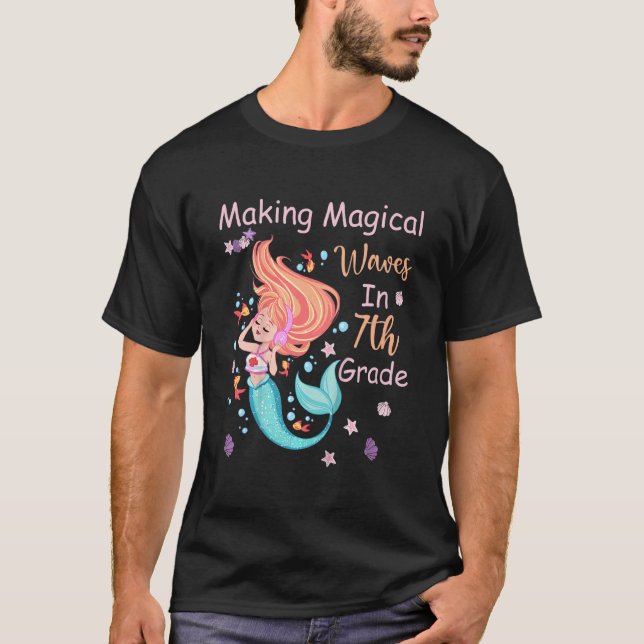 Kids 7th Grade Mermaid Making Magical Waves Kids G T Shirt (Framsida)